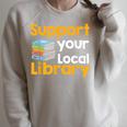 Support Your Local Library Book Reading Raglan Sleeve Sweatshirt Heather Forest Support Your Local Library Book Reading Raglan Sleeve Sweatshirt Heather Forest