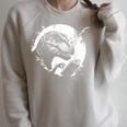 T-Rex Bookworm Book Reading Dinosaur Lover Raglan Sleeve Sweatshirt Heather Forest