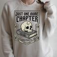 Tales Of The Macabre Skull Book Gothic Books Reading Lover Raglan Sleeve Sweatshirt Heather Forest