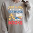 Tap Dancer Girl Who Loves Tap Dance & Books Raglan Sleeve Sweatshirt Heather Forest
