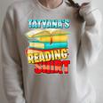 Tatyana's Reading Shirt Personalized Book Reading Raglan Sleeve Sweatshirt Heather Forest Tatyana's Reading Shirt Personalized Book Reading Raglan Sleeve Sweatshirt Heather Forest