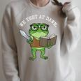 Test Day Grumpy Frog Book WE Test AT Dawn Fantasy Raglan Sleeve Sweatshirt Heather Forest Test Day Grumpy Frog Book WE Test AT Dawn Fantasy Raglan Sleeve Sweatshirt Heather Forest