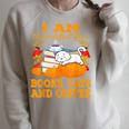 I Am Thankful For Books Cats And Coffee Thanksgiving Raglan Sleeve Sweatshirt Heather Forest