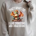 That`s What i Do i Like Dragons And i Read Books Dragon Raglan Sleeve Sweatshirt Heather Forest That`s What i Do i Like Dragons And i Read Books Dragon Raglan Sleeve Sweatshirt Heather Forest