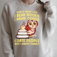 Thats What I Do I Read Books I Drink Coffee Lovers Raglan Sleeve Sweatshirt Heather Forest