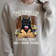 That's What I Do I Read Books I Drink Wine Cat Men Women Raglan Sleeve Sweatshirt Heather Forest That's What I Do I Read Books I Drink Wine Cat Men Women Raglan Sleeve Sweatshirt Heather Forest