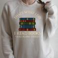 That's What I Do I Read Books And I Know Things Reading Small Raglan Sleeve Sweatshirt Heather Forest
