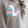 Threadless Grey Sky Chai Trans Book Pride Ghost Graphic Raglan Sleeve Sweatshirt Heather Forest