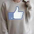 Thumbs Up Like Face Book Icon Raglan Sleeve Sweatshirt Heather Forest