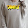 THWACK Vintage Retro Comic Book Raglan Sleeve Sweatshirt Heather Forest