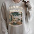 Tired Moms Book Club Coffee Chaos And Chapters Raglan Sleeve Sweatshirt Heather Forest