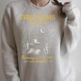 Tired Moms Book Club Coffee Chaos Readers Cozy Premium Tri-Blend Raglan Sleeve Sweatshirt Heather Forest