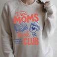 Tired Moms Book Club Mother’s Day Trendy Reading Lover Comfort Colors Crop Top Raglan Sleeve Sweatshirt Heather Forest