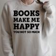 Trendy Books Make Me Happy Attitude Humour Raglan Sleeve Sweatshirt Heather Forest