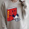Trendy Graphic Math Book Gamer Homework Break Raglan Sleeve Sweatshirt Heather Forest