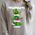 Triathlete Eating Sleeping Reading Dragon Book Raglan Sleeve Sweatshirt Heather Forest