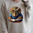 Triceratops Dinosaur Reading Book Nerd Raglan Sleeve Sweatshirt Heather Forest Triceratops Dinosaur Reading Book Nerd Raglan Sleeve Sweatshirt Heather Forest
