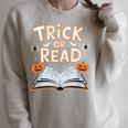 Trick Or Read Reading Book Halloween Pun Raglan Sleeve Sweatshirt Heather Forest Trick Or Read Reading Book Halloween Pun Raglan Sleeve Sweatshirt Heather Forest