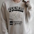 Tucson Festival Of Books Merch TFOB 2025 Criter Bat Raglan Sleeve Sweatshirt Heather Forest
