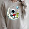 UFO Alien Astronaut Reading Book In Space Raglan Sleeve Sweatshirt Heather Forest UFO Alien Astronaut Reading Book In Space Raglan Sleeve Sweatshirt Heather Forest