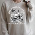 Unapologetically Anti Social Book Club Raglan Sleeve Sweatshirt Heather Forest