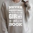 Never Underestimate A Girl With A Book Feminist Reader Raglan Sleeve Sweatshirt Heather Forest Never Underestimate A Girl With A Book Feminist Reader Raglan Sleeve Sweatshirt Heather Forest
