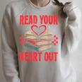 Valentine Book Read Your Heart Out Lover For Teens Kids Raglan Sleeve Sweatshirt Heather Forest Valentine Book Read Your Heart Out Lover For Teens Kids Raglan Sleeve Sweatshirt Heather Forest