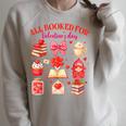 Valentines Reading Book Lover All Booked For Valentine's Day Raglan Sleeve Sweatshirt Heather Forest Valentines Reading Book Lover All Booked For Valentine's Day Raglan Sleeve Sweatshirt Heather Forest