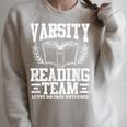 Varsity Reading Team Bookworm Book Lover Reader Raglan Sleeve Sweatshirt Heather Forest