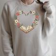 Vintage Book Lover Valentine Heart Premium Tri-Blend Raglan Sleeve Sweatshirt Heather Forest