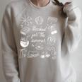 Vintage Booked For Summer Beach Reading Library Book Lover Raglan Sleeve Sweatshirt Heather Forest