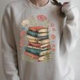 Vintage Books And Flowers Botanical Reading Illustration Raglan Sleeve Sweatshirt Heather Forest Vintage Books And Flowers Botanical Reading Illustration Raglan Sleeve Sweatshirt Heather Forest