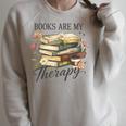 Vintage Floral Books Are My Therapy Book Lover Reading Raglan Sleeve Sweatshirt Heather Forest Vintage Floral Books Are My Therapy Book Lover Reading Raglan Sleeve Sweatshirt Heather Forest