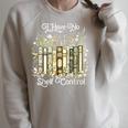 Vintage Floral Bookshelf I Have No Shelf Control Book Lovers Raglan Sleeve Sweatshirt Heather Forest