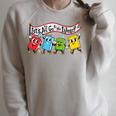 Vintage Let's All Go To The Library Meme Book Reading Raglan Sleeve Sweatshirt Heather Forest