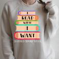 Vintage I Read What I Want Book Lovers Raglan Sleeve Sweatshirt Heather Forest