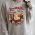 Vintage Smut Goblin Dark Romance Bookish Book Lover Raglan Sleeve Sweatshirt Heather Forest