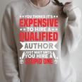 Wait Until You Hire A Stupid One Book Lover Author Raglan Sleeve Sweatshirt Heather Forest
