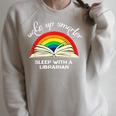 Wake Up Smarter Sleep With A Librarian Book Lover Bookworm Raglan Sleeve Sweatshirt Heather Forest Wake Up Smarter Sleep With A Librarian Book Lover Bookworm Raglan Sleeve Sweatshirt Heather Forest