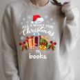 All I Want For Christmas Is Books For Book Worms T-Shirt Raglan Sleeve Sweatshirt Heather Forest All I Want For Christmas Is Books For Book Worms T-Shirt Raglan Sleeve Sweatshirt Heather Forest