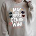 Whimsical Book Genre Battle Raglan Sleeve Sweatshirt Heather Forest