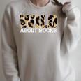 Wild About Books Leopard I Love Reading Book Lover Raglan Sleeve Sweatshirt Heather Forest