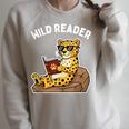 Wild Reader Cool Jaguar With Sunglasses Reading Book Kids Raglan Sleeve Sweatshirt Heather Forest