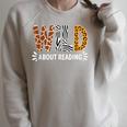 Wild About Reading Book Animal Children's Book Teacher Raglan Sleeve Sweatshirt Heather Forest