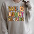 Wild About Reading Book Animal Book Lover Teacher Kids Raglan Sleeve Sweatshirt Heather Forest Wild About Reading Book Animal Book Lover Teacher Kids Raglan Sleeve Sweatshirt Heather Forest