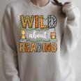 Wild About Reading Reading Books Lovers Reader Librarian Raglan Sleeve Sweatshirt Heather Forest Wild About Reading Reading Books Lovers Reader Librarian Raglan Sleeve Sweatshirt Heather Forest