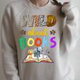 Wild About Reading Books Reader Bookworm Animals Book Lover Raglan Sleeve Sweatshirt Heather Forest