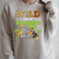 Wild About Reading Books Reader Librarian Wild Animals Lover Raglan Sleeve Sweatshirt Heather Forest