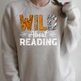 Wild About Reading Books Reader Lover Animals Leopard Zebra Raglan Sleeve Sweatshirt Heather Forest Wild About Reading Books Reader Lover Animals Leopard Zebra Raglan Sleeve Sweatshirt Heather Forest