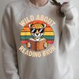 Wild About Reading Bruh Cool Leopard Animal Cheetah Book Raglan Sleeve Sweatshirt Heather Forest Wild About Reading Bruh Cool Leopard Animal Cheetah Book Raglan Sleeve Sweatshirt Heather Forest